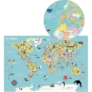 Carte_du_Monde - Puzzle en bois - Magnétique - en bois - jouet éducatif - Ingela P. Arrhenius - - Vilac - France - suisse - jeux reves et jouets - 4
