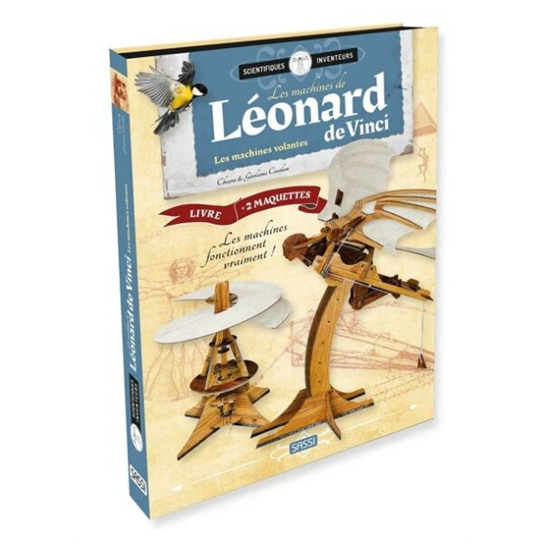 Coffret les-machines-volantes-de-léonard-de-vinci - maquette et livre - France - suisse - jeux reves et jouets - 4