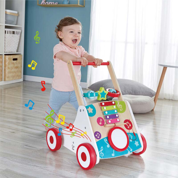 MARCHEUR D'APPRENTISSAGE MUSICAL - chariot de marche - jouet en bois - jouets - jeux reves et jouets - thonon - evian - france - suisse - 3