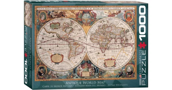 puzzle- 1000 pièces - eurographics- Carte du Monde Antique - jeux reves et jouets - thonon les bains - evian les bains - haute savoie - chablais - leman - suisse - 5