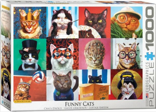puzzle- 1000 pièces - eurographics- funny cats - chats droles - jeux reves et jouets - thonon les bains - evian les bains - haute savoie - chablais - leman - suisse - 2