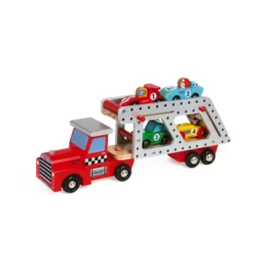 story-camion-porte-voitures-bois - jouet en bois - jeux reves et jouets - thonon