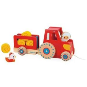 tracteur-a-tirer-janod - jouet en bois - jeux reves et jouet - thonon -1