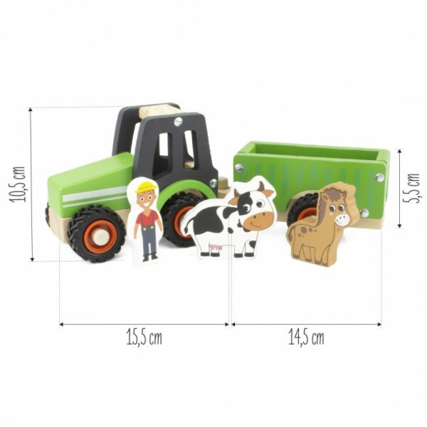 tracteur-et-remorque - jouet en bois - thonon - haute savoie - suisse - france 3