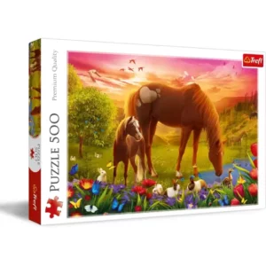 Chevaux dans le pré de 500 pièces - puzzle-trefl-caballos-en-el-prado