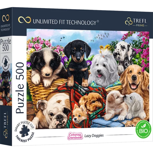 Chiens paresseux - Puzzle Premier - 500 pièces - Chiens paresseux