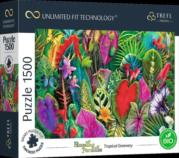 Paradis fleuri - verdure tropicalepuzzle-trefl-1500-pieces-blooming-paradise-tropical-greenery-uft