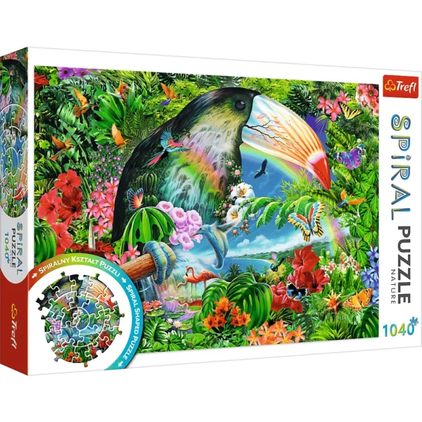 Tropical animals - puzzle - Spiral animaux tropical