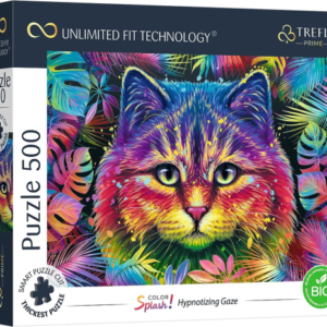 chat - regard hypnotisant - Puzzle 500 Color Splash - Regard hypnotisant - TREFL