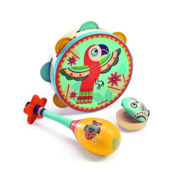 set-de-instruments-tambourin-maracas-castagnette-djeco