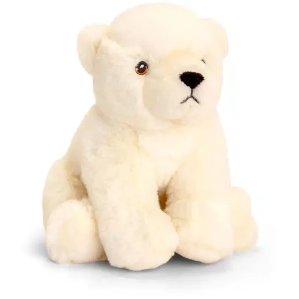 Keeleco-Animal-en-peluche-Ours-polaire-18cm