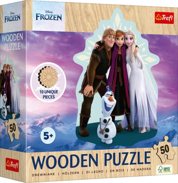 Puzzle-bois–50-pieces–La-reine-des-neiges–Trefl