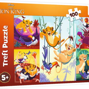 puzzle-trefl-100-pieces-lion-king-courageous-lion-king-1172389