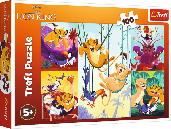 puzzle-trefl-100-pieces-lion-king-courageous-lion-king-1172389