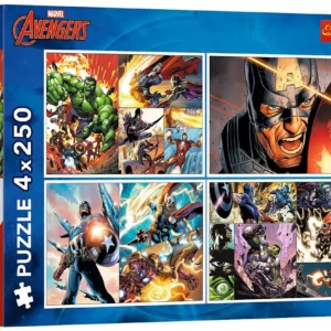 Puzzle - 4x250 pièces - Avengers les jours héroïques - Trefl