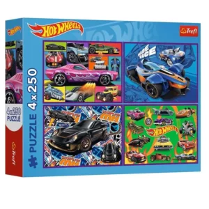 puzzle-trefl--4x250-hot-wheels-racing-cars