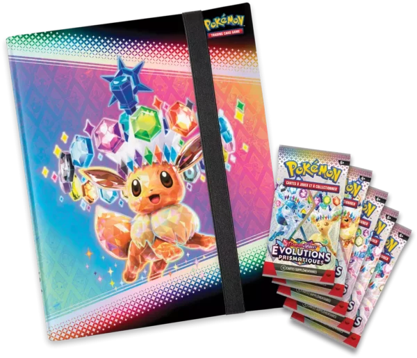 Pokémon 8.5 - Portfolio (A4-9 pochettes) + 5 boosters - Evolutions Prismatiques – Image 2